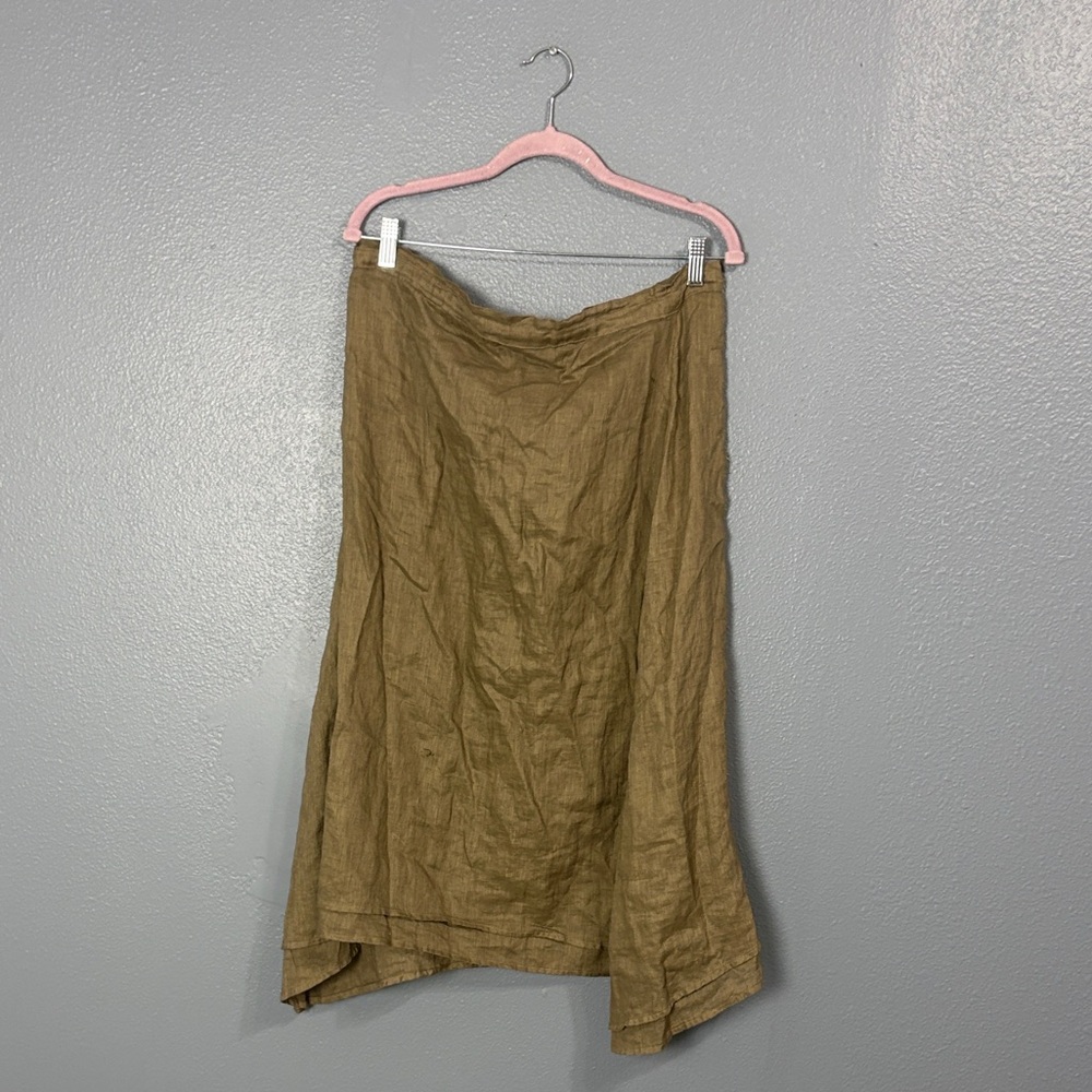 Co Shades Women’s Olive Green Midi Skirt